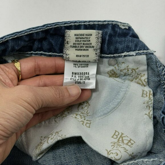 Bke Starlite Flare Jeans Bootcut Women Size 26R Hippie Western Cowgirl Cowboy - Picture 8 of 12